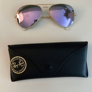 Rayban reflective aviators